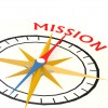 Compass with mission word