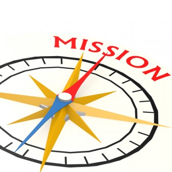 Compass with mission word