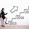 Business woman success in new year