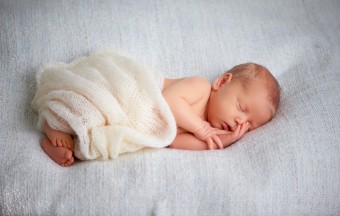 Cute newborn baby sleeps