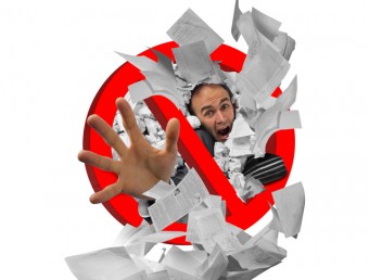 Paperwork forbidden sign